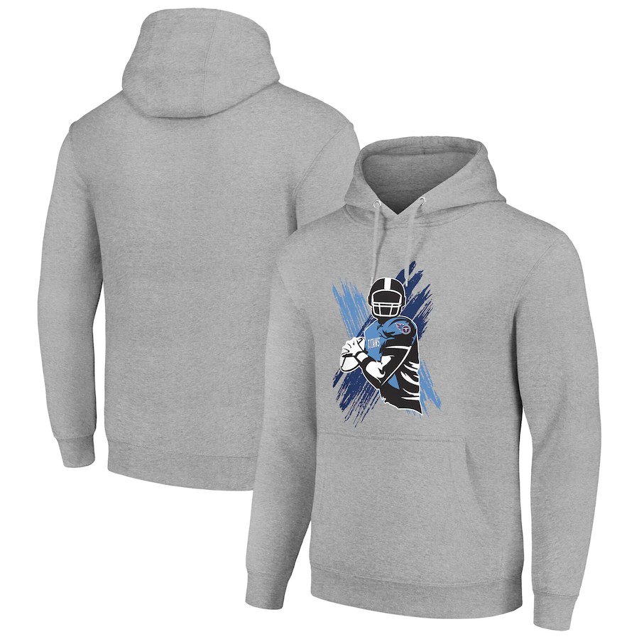 Men tennessee titans grey 2024 NFL hoodie->tennessee titans->NFL Jersey
